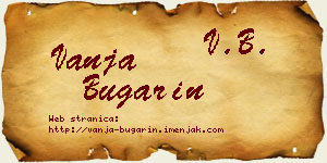 Vanja Bugarin vizit kartica